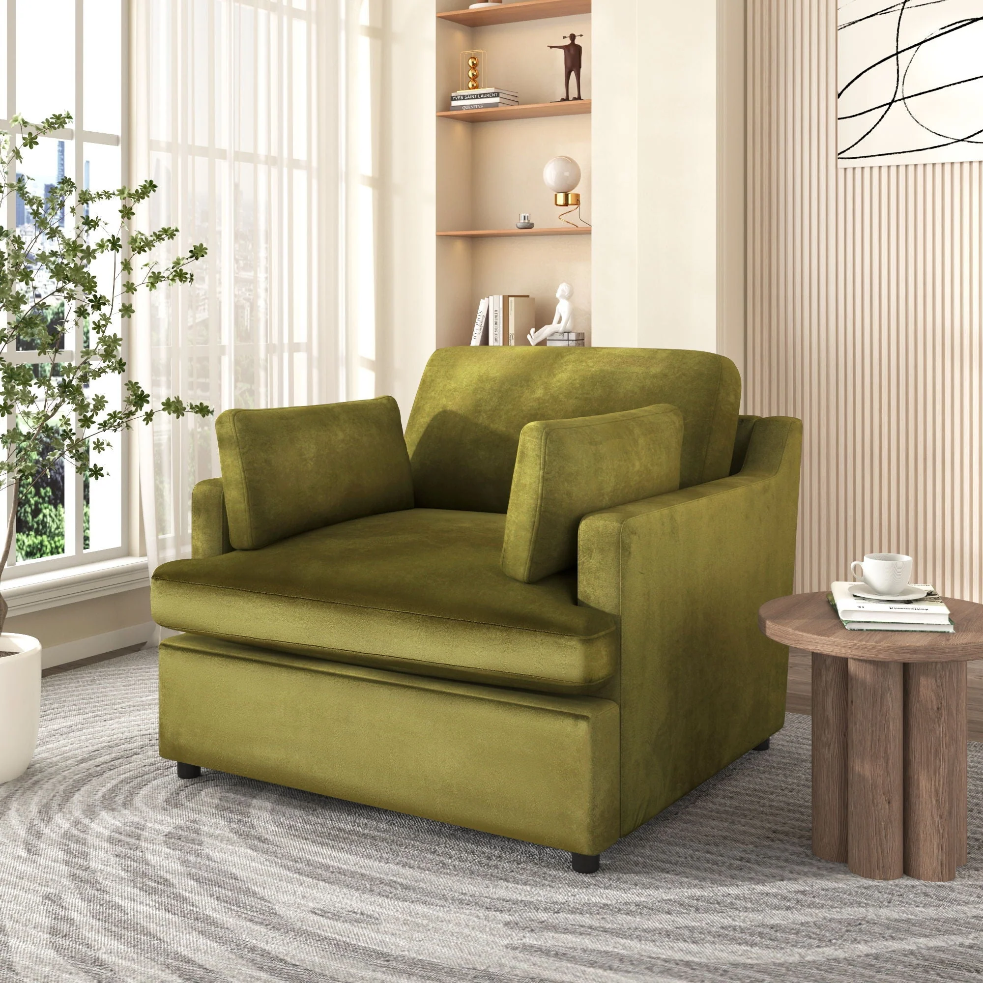 Oversized Accent Chair Comfortable Armrest Cushions - Image 11