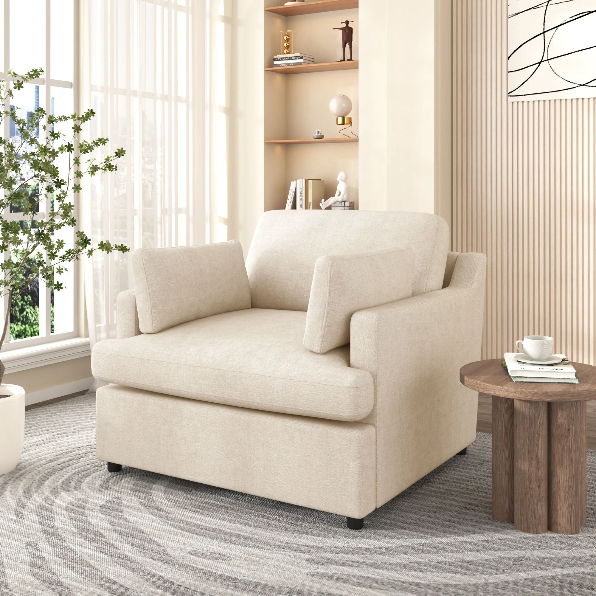 Oversized Accent Chair Comfortable Armrest Cushions - Image 12