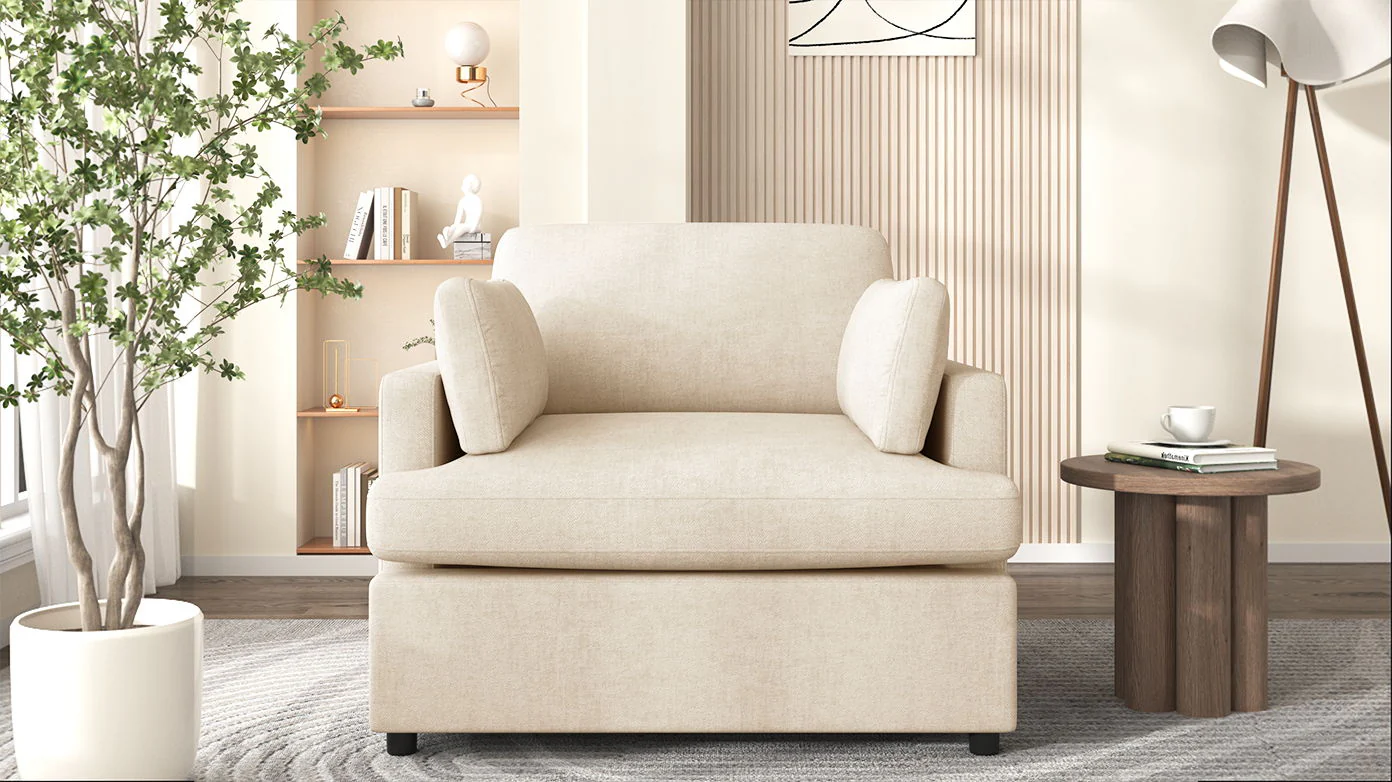 Oversized Accent Chair Comfortable Armrest Cushions - Image 4