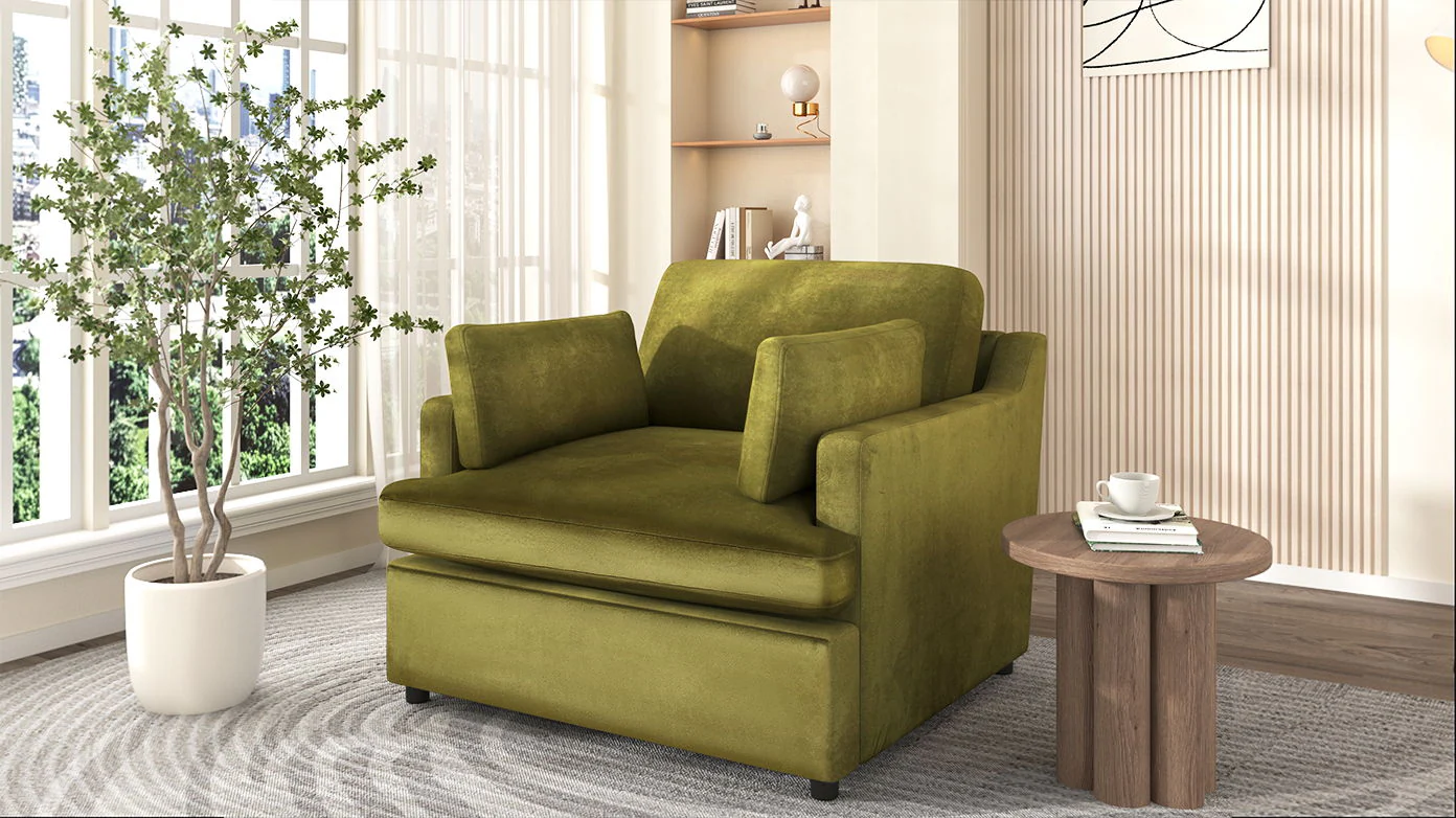 Oversized Accent Chair Comfortable Armrest Cushions - Image 5
