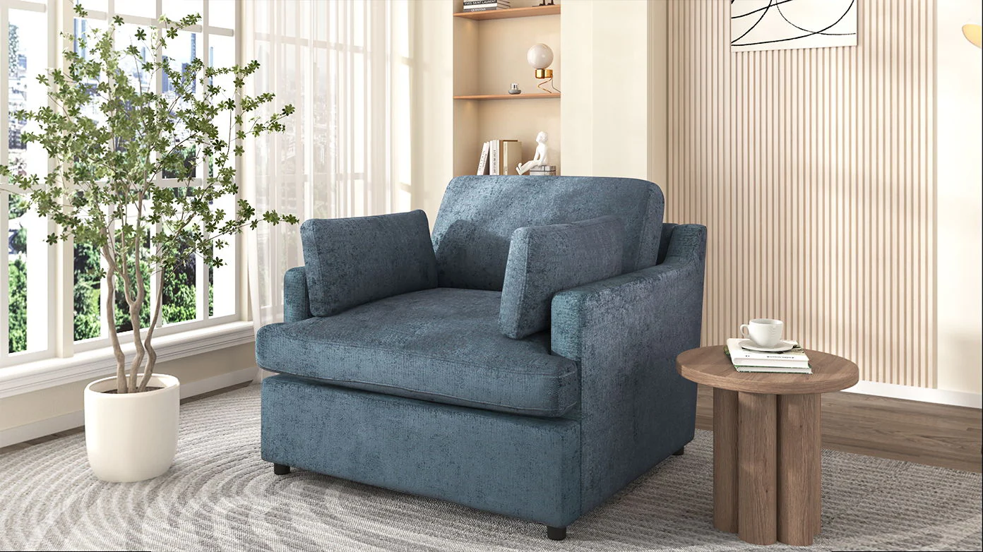 Oversized Accent Chair Comfortable Armrest Cushions - Image 6