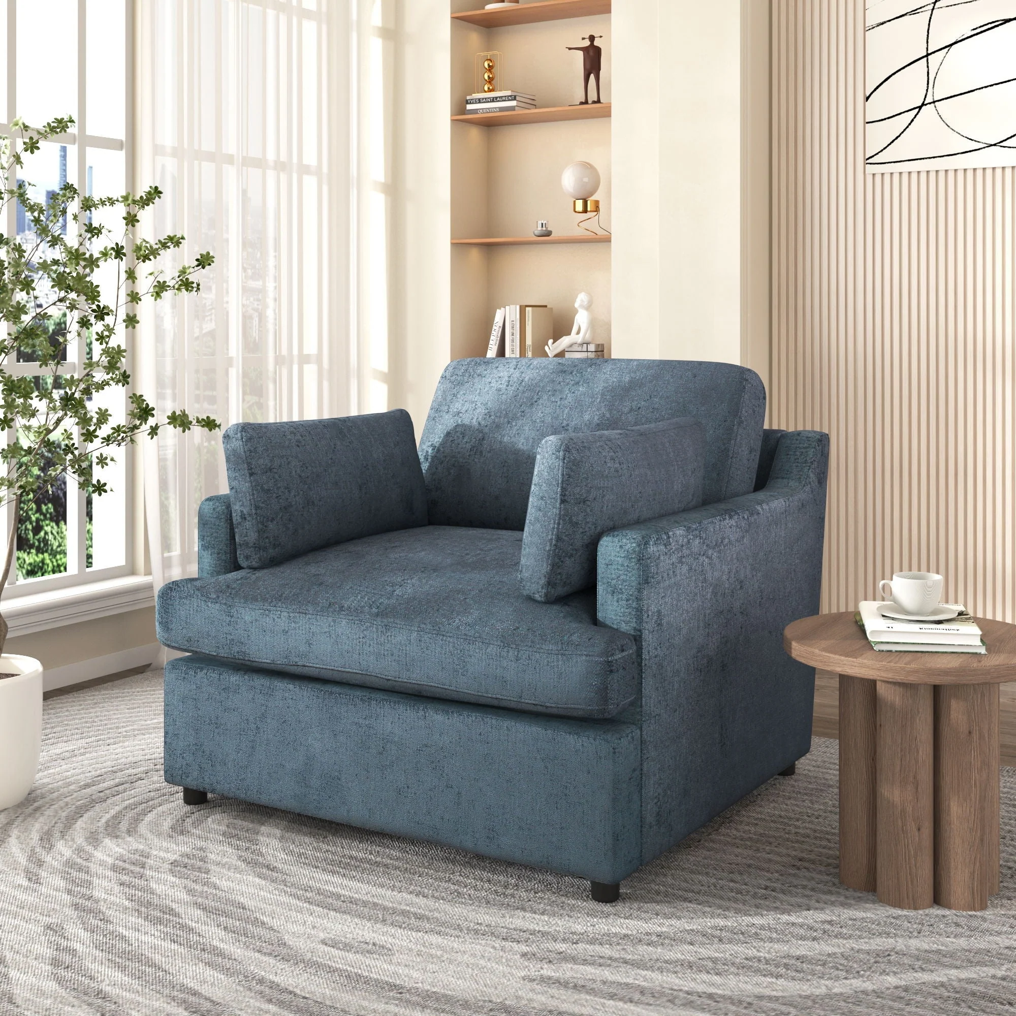 Oversized Accent Chair Comfortable Armrest Cushions - Image 7