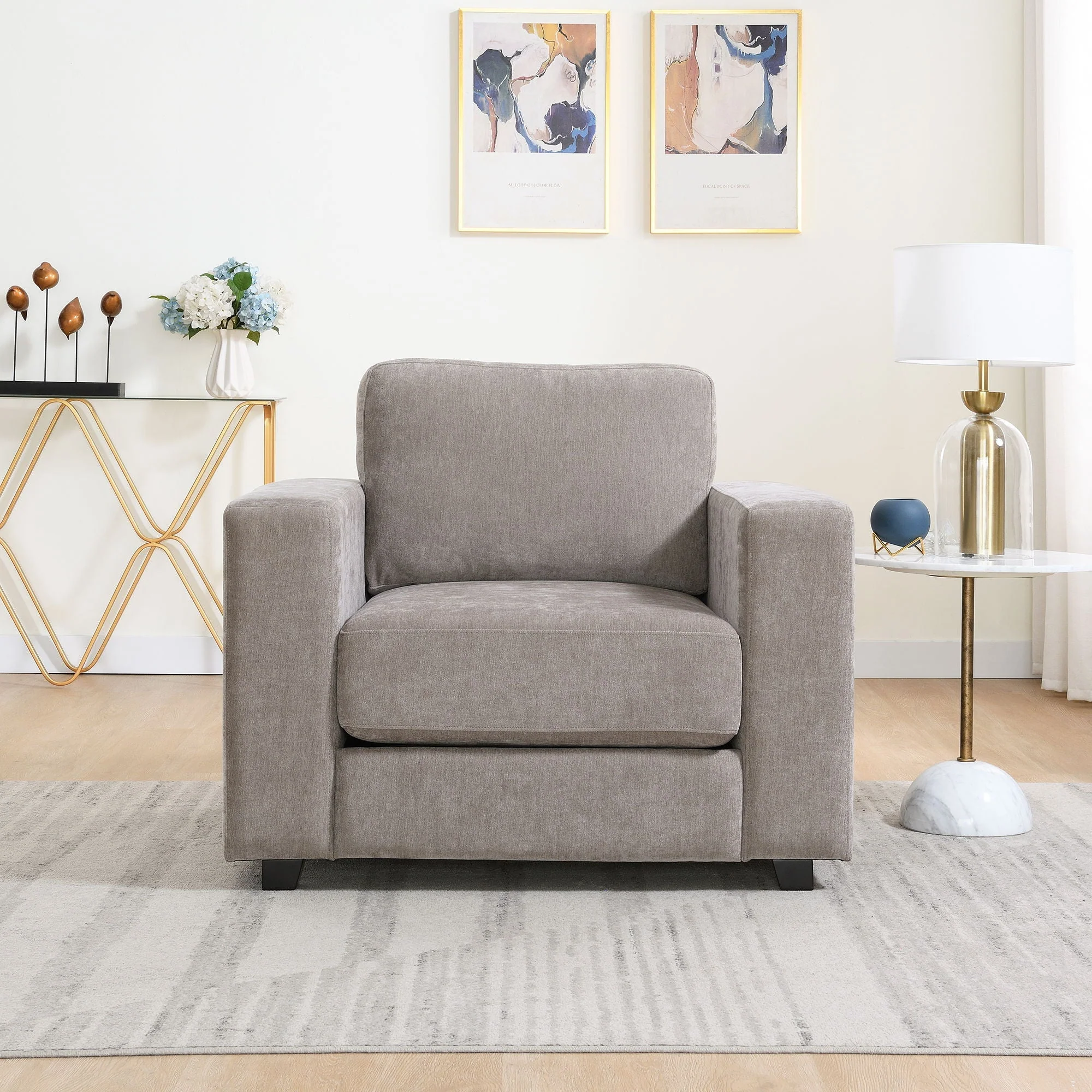 Oversized Accent Chair With Widen Arm For Living Room - Image 4