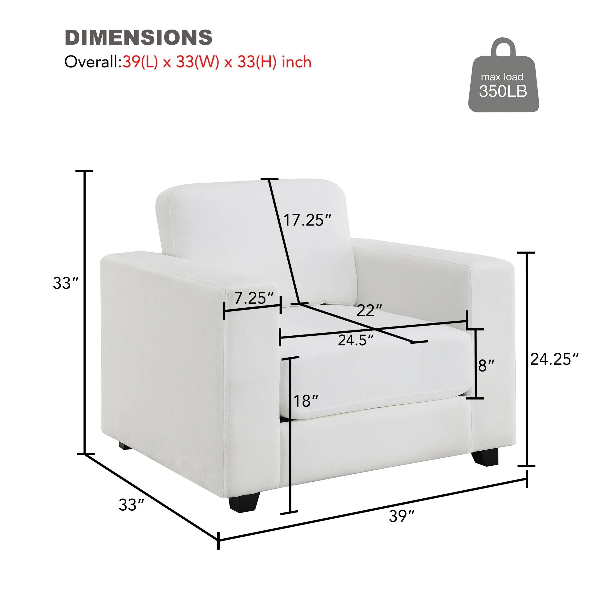 Oversized Accent Chair With Widen Arm For Living Room - Image 7