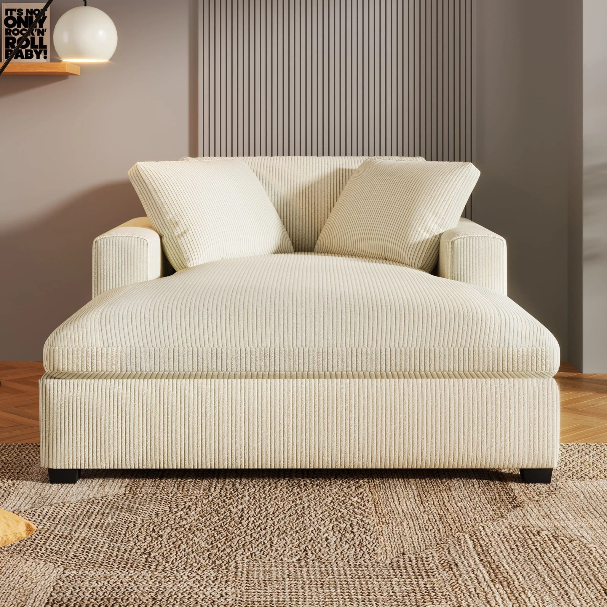 Oversized Chaise Lounge Chair Classic Design - Image 4