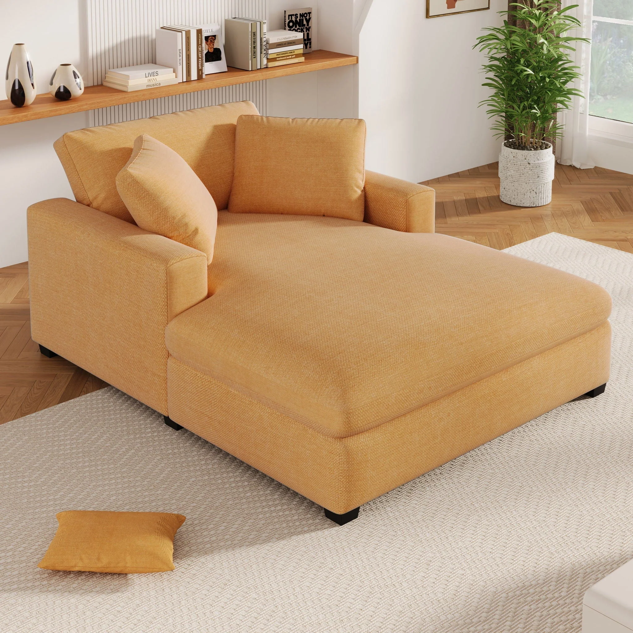Oversized Chaise Lounge Chair Classic Design - Image 5