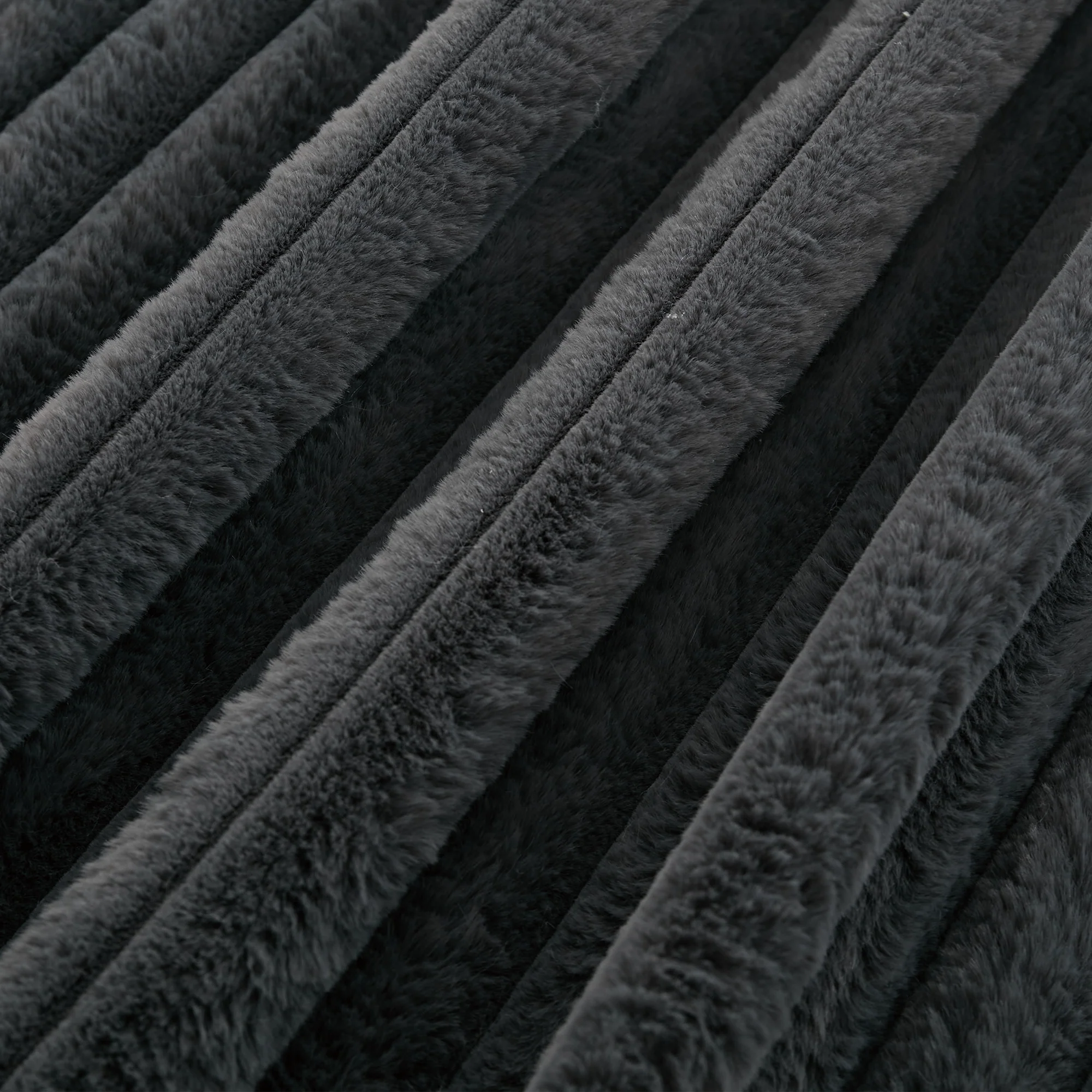 Oversized Corduroy Chaise Lounge with Ottoman in Dark Gray - Image 15