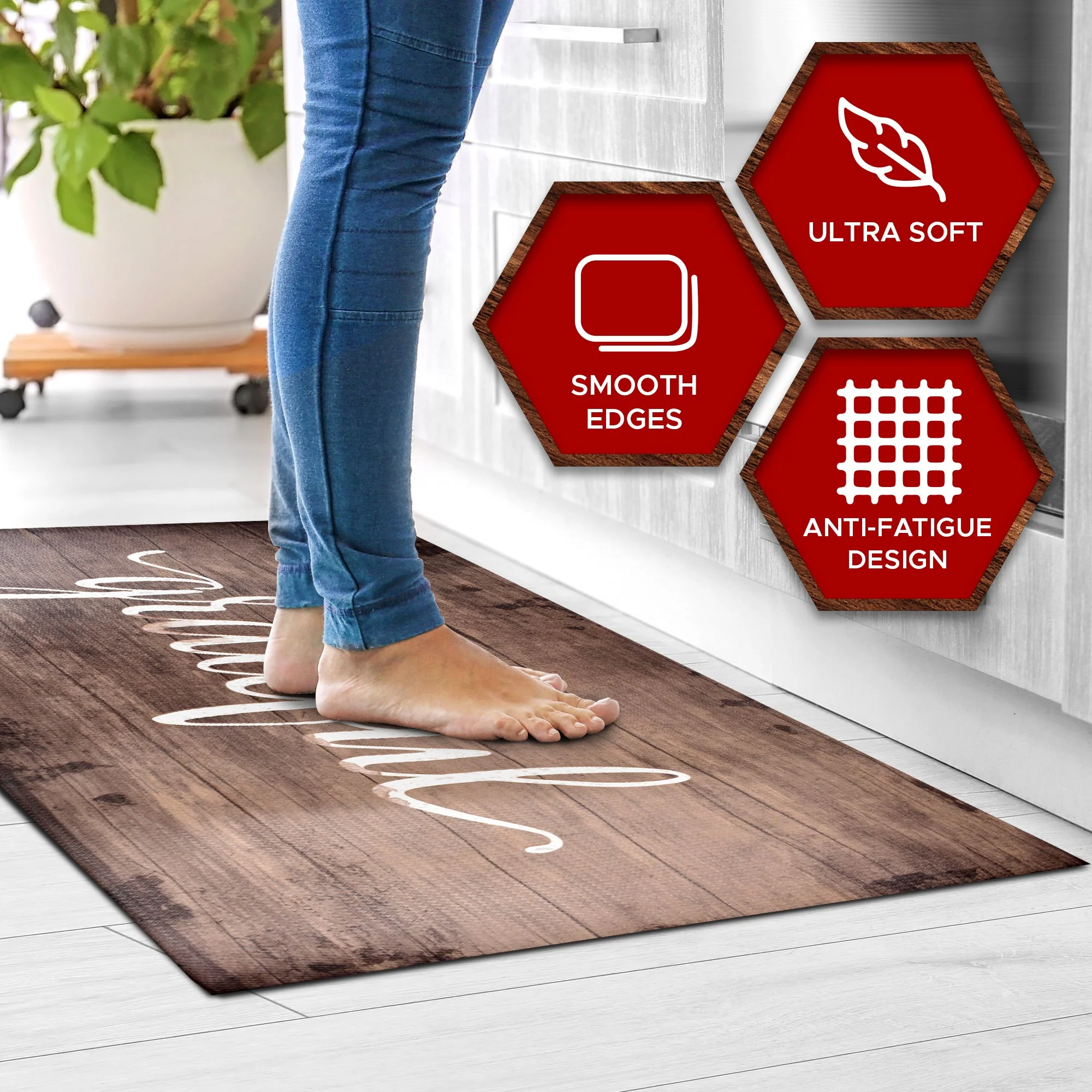 Oversized Cushioned Anti-Fatigue Kitchen Mat (Grateful) - Image 7