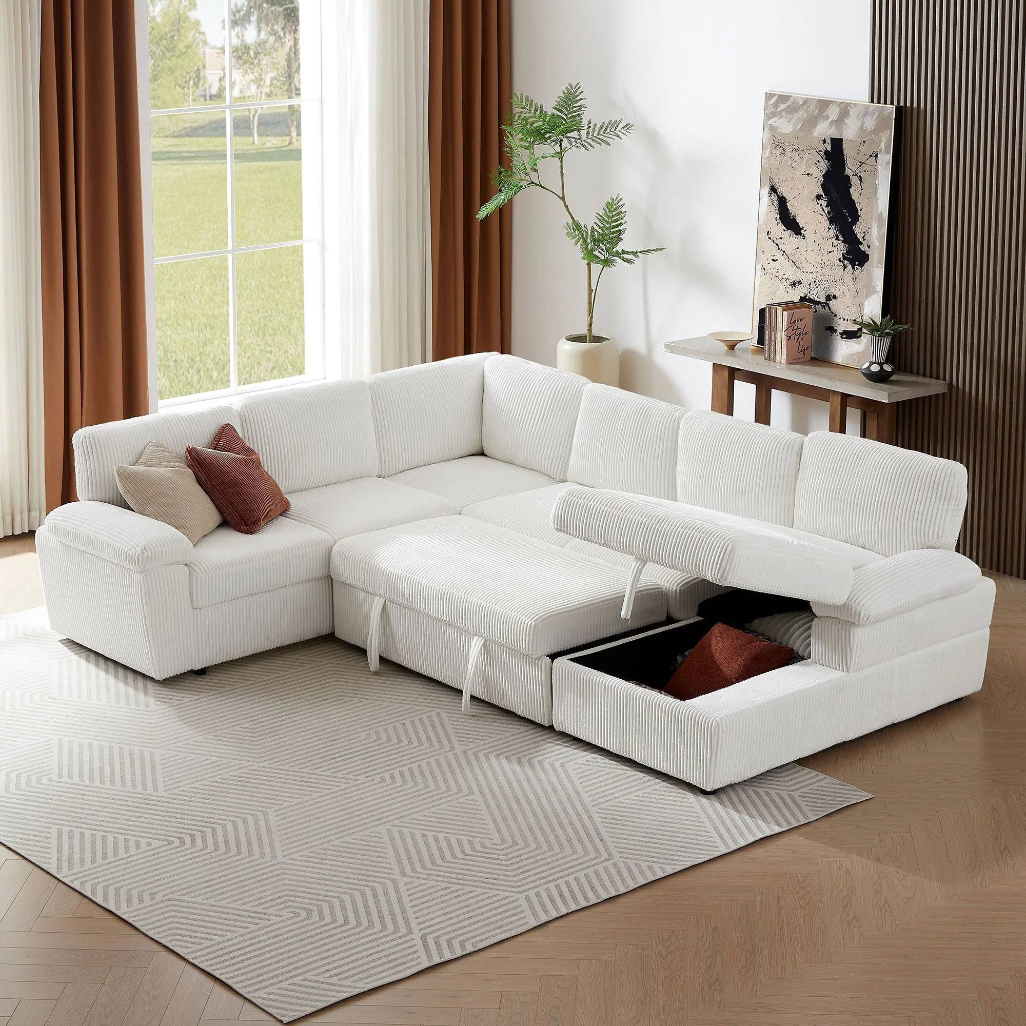 Oversized Modular Storage Sectional Sofa Couch - Image 4