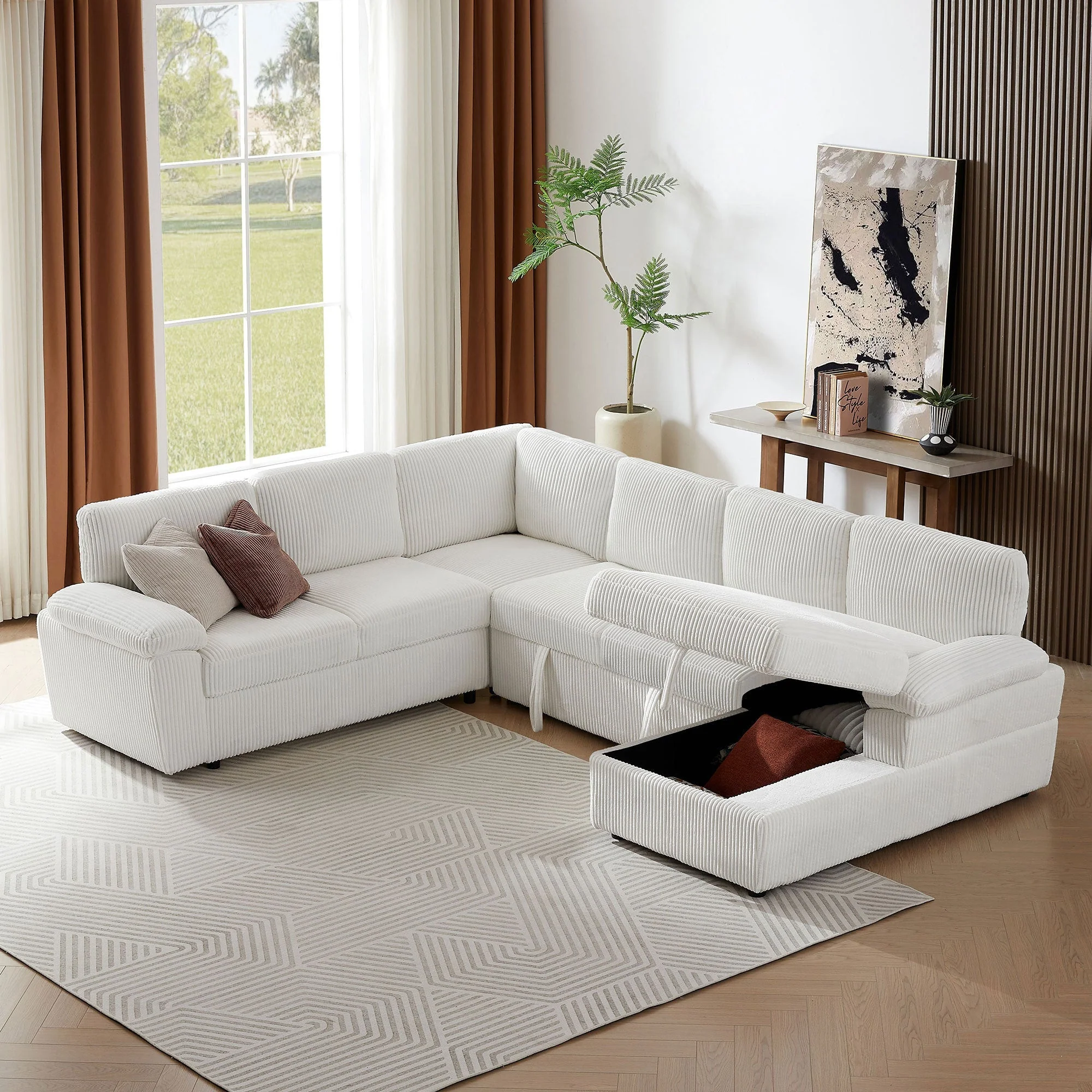 Oversized Modular Storage Sectional Sofa Couch - Image 9