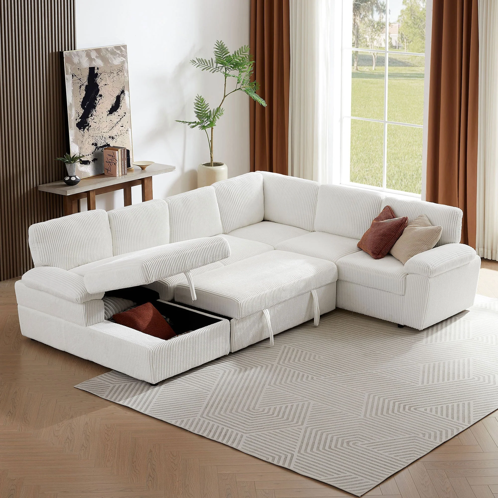 Oversized Modular Storage Sectional Sofa Couch - Image 4