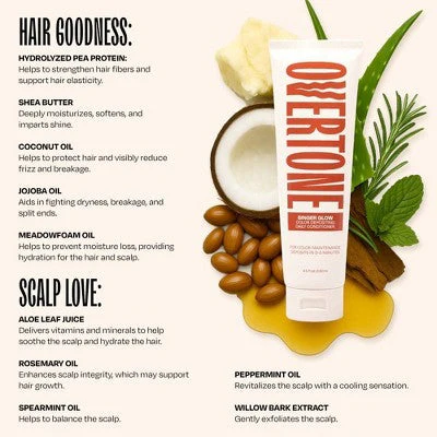Overtone Ginger Glow Daily Conditioner - Semi-Permanent Copper 4.5 oz - Image 3