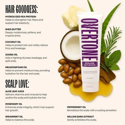 Overtone Royal Plum Daily Conditioner - Semi-Permanent Purple Hair Color - Image 3