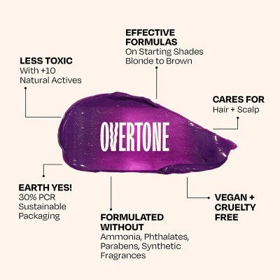 Overtone Royal Plum Daily Conditioner - Semi-Permanent Purple Hair Color - Image 7