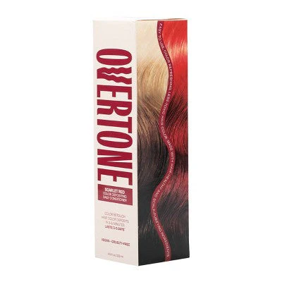 Overtone Scarlet Red Daily Conditioner - Semi-Permanent Ruby Red 4.5 oz - Image 9
