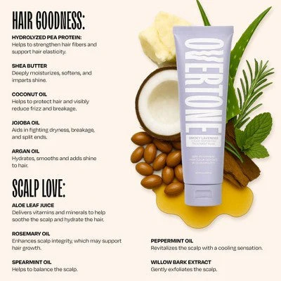 Overtone Smoky Lavender Semi-Permanent Hair Mask Conditioner - Image 3