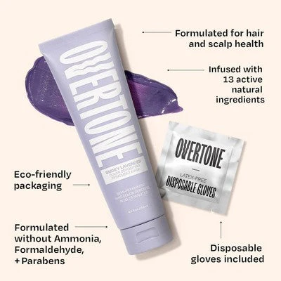 Overtone Smoky Lavender Semi-Permanent Hair Mask Conditioner - Image 6