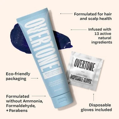 Overtone Smoky Sapphire Semi-Permanent Hair Dye & Conditioner - Image 6