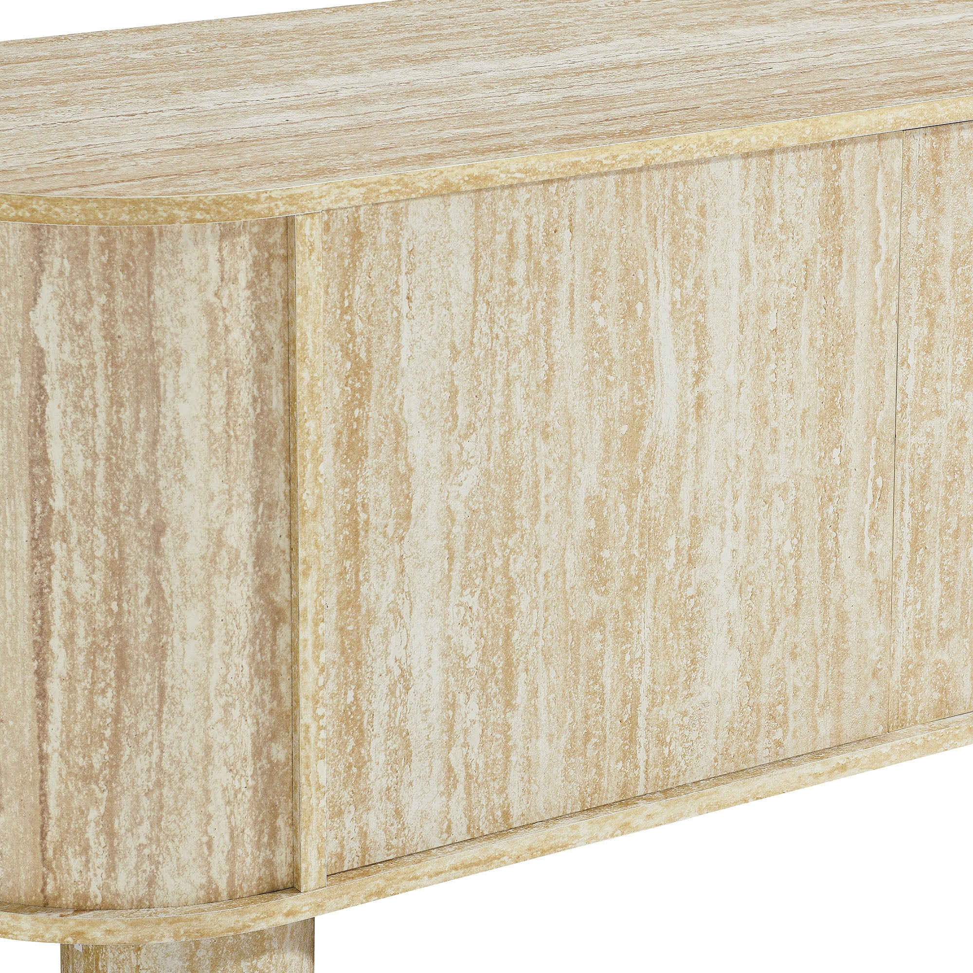 Overture 63” Oval Faux Travertine TV Stand by Modway - Image 7