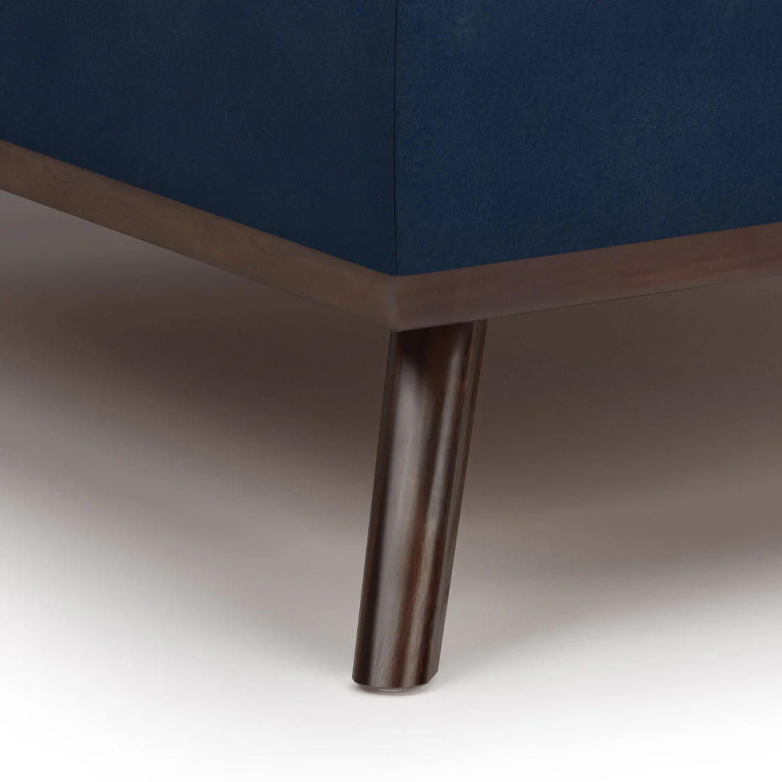 Owen Square Coffee Table Storage Ottoman - Distressed Dark Blue - Image 4