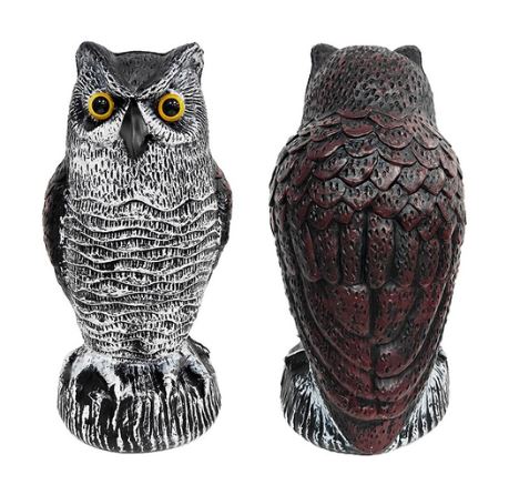 Owl Bird Repellent Decoy Set of 2 Realistic Garden Pest Deterrent - Image 2