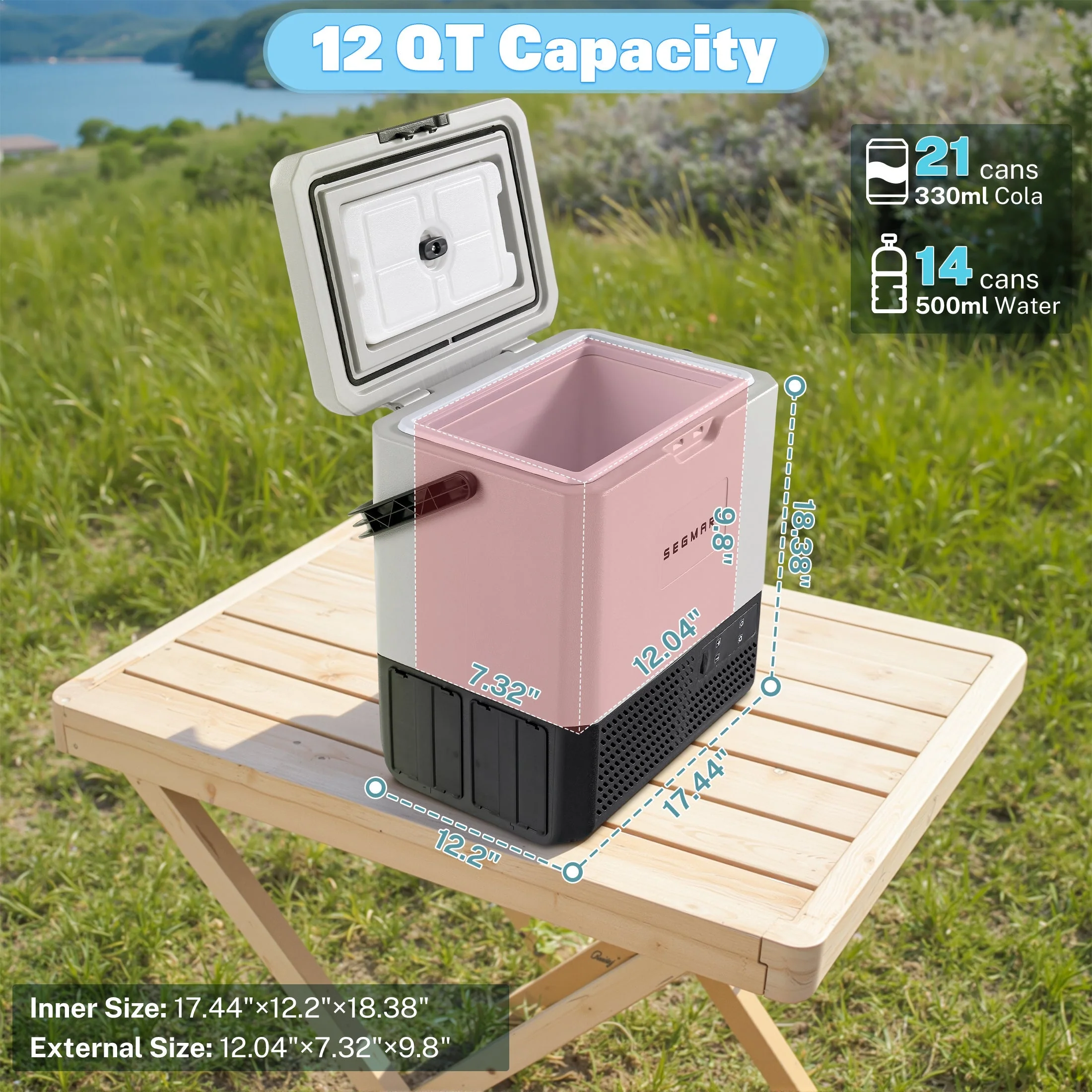 P15 Portable Car Fridge (45W 13.5L) - Image 2