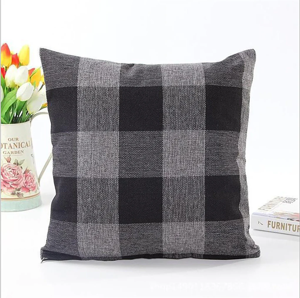 Pack of 1 buffalo-check throw pillow (cover and insert) size 18"x18 with 450g insert - Image 22