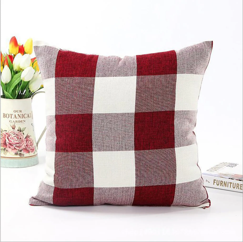 Pack of 1 buffalo-check throw pillow (cover and insert) size 18"x18 with 450g insert - Image 27