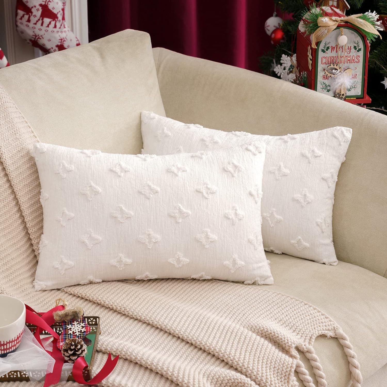 Pack of 1 Flower Tufted Pillow Embroidered Daisy flower 3 size options pack of 1 throw pillow - Image 23