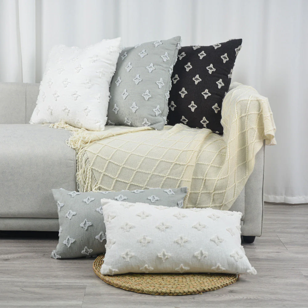 Pack of 1 Flower Tufted Pillow Embroidered Daisy flower 3 size options pack of 1 throw pillow - Image 4