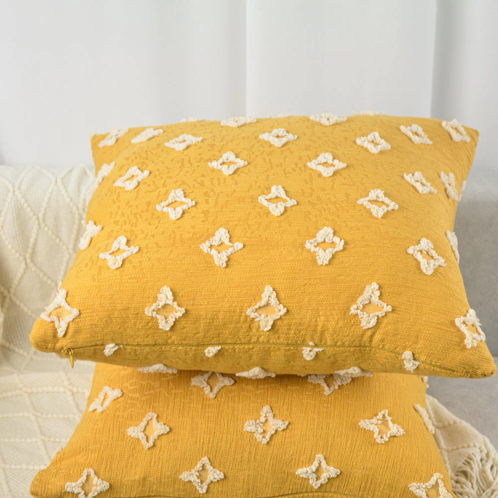Pack of 1 Flower Tufted Pillow Embroidered Daisy flower 3 size options pack of 1 throw pillow - Image 6