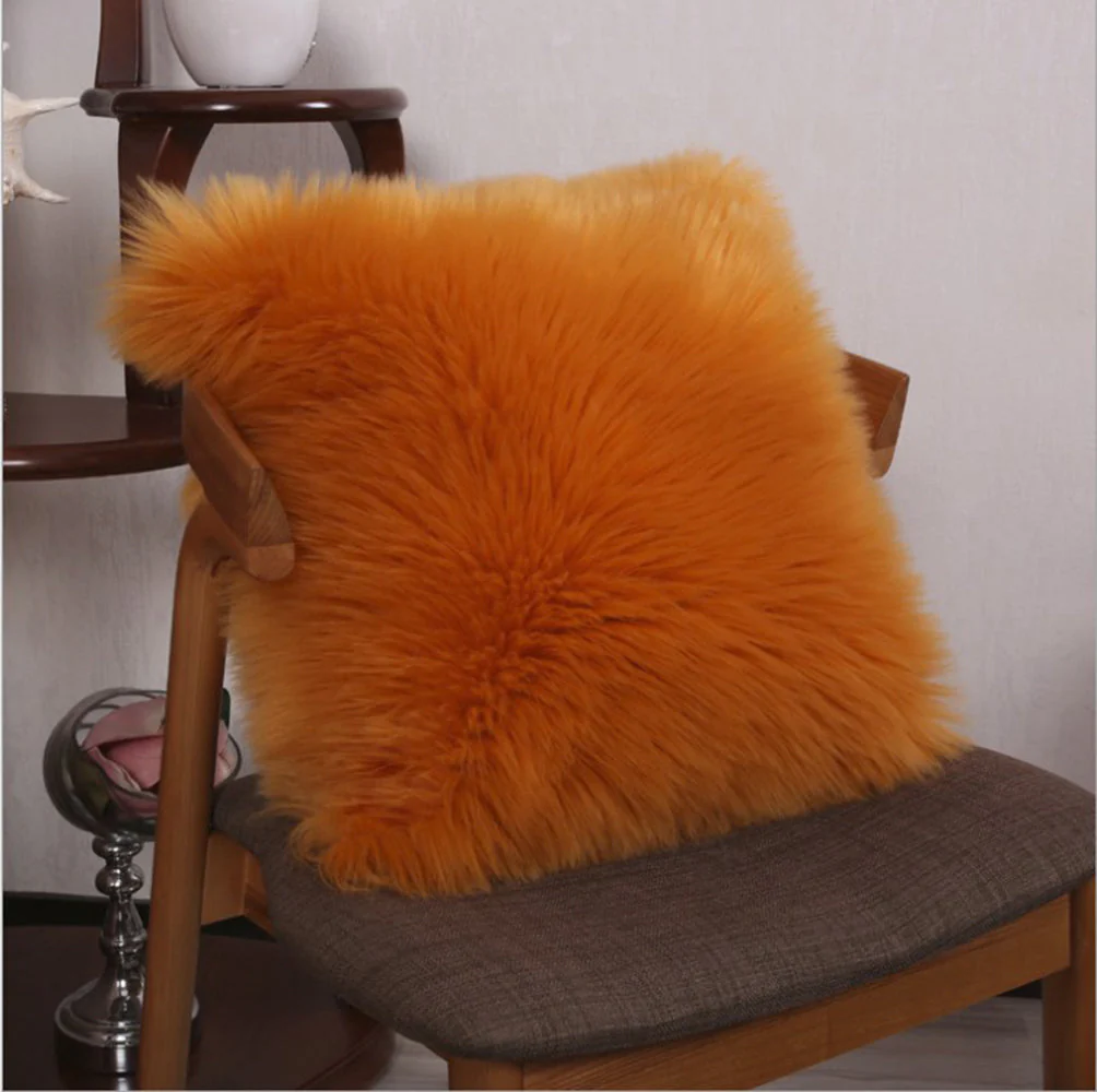 Pack of 1 Furry fur (front) Faux (back)Throw pillow cover 3 sizes and colors options - Image 10