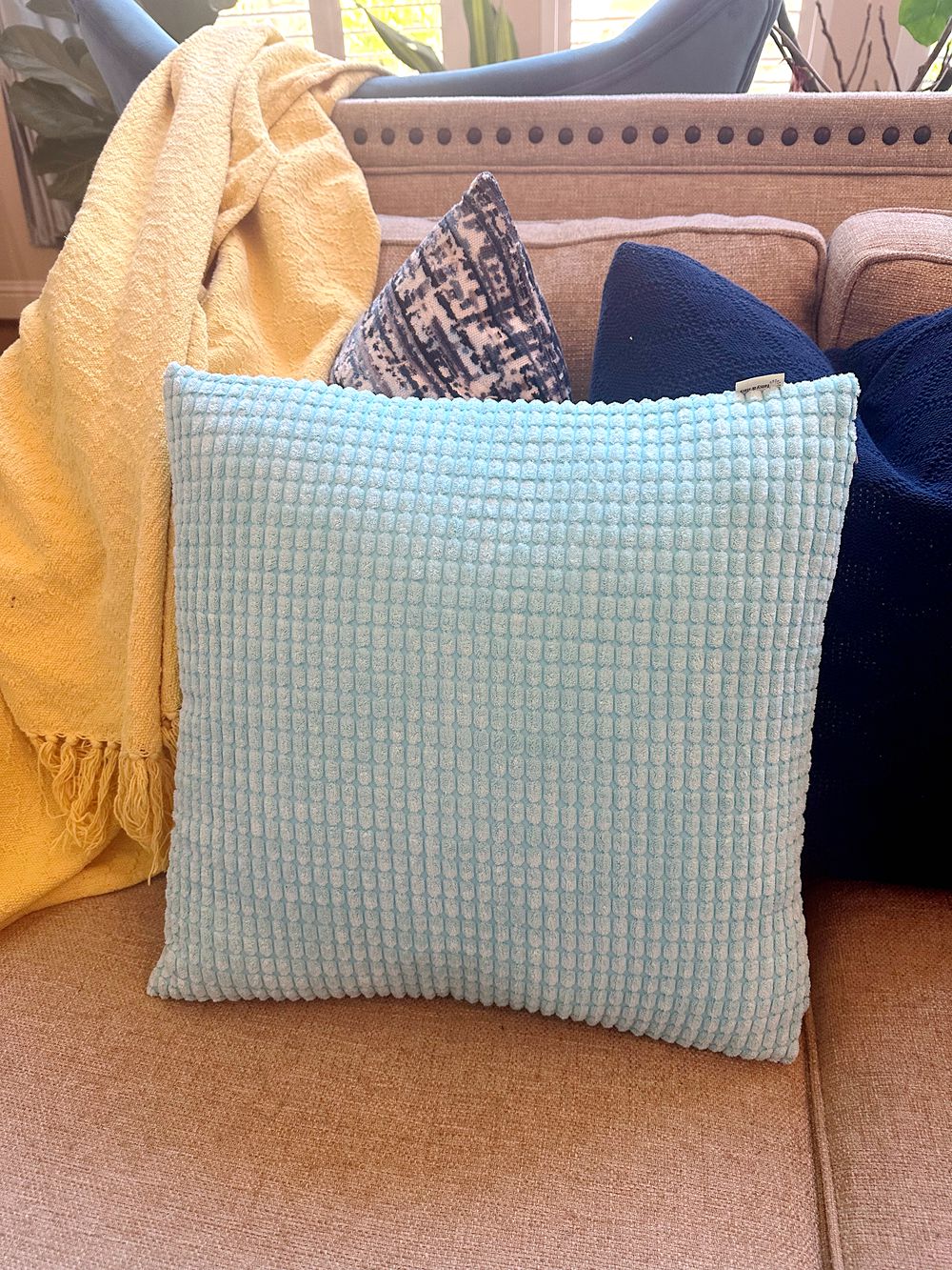 Pack of 1 Polyester Blend soft hand feeling Throw Pillow (With insert)  size 18"x18" or 12"x20" - Image 2