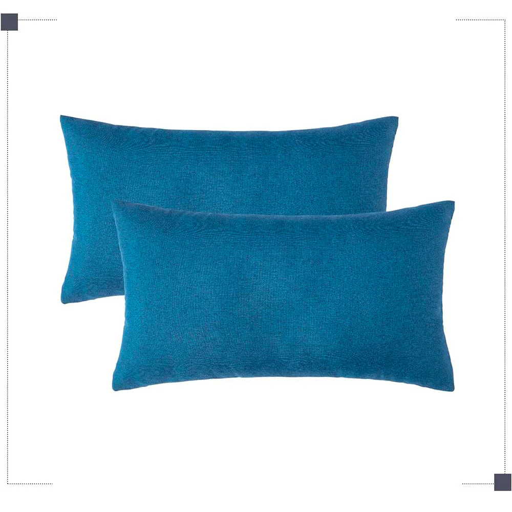 Pack of 1 Solid Color Outdoor Waterproof Throw Pillow Square 18"x18" or Rectangle 12"x20" - Image 107