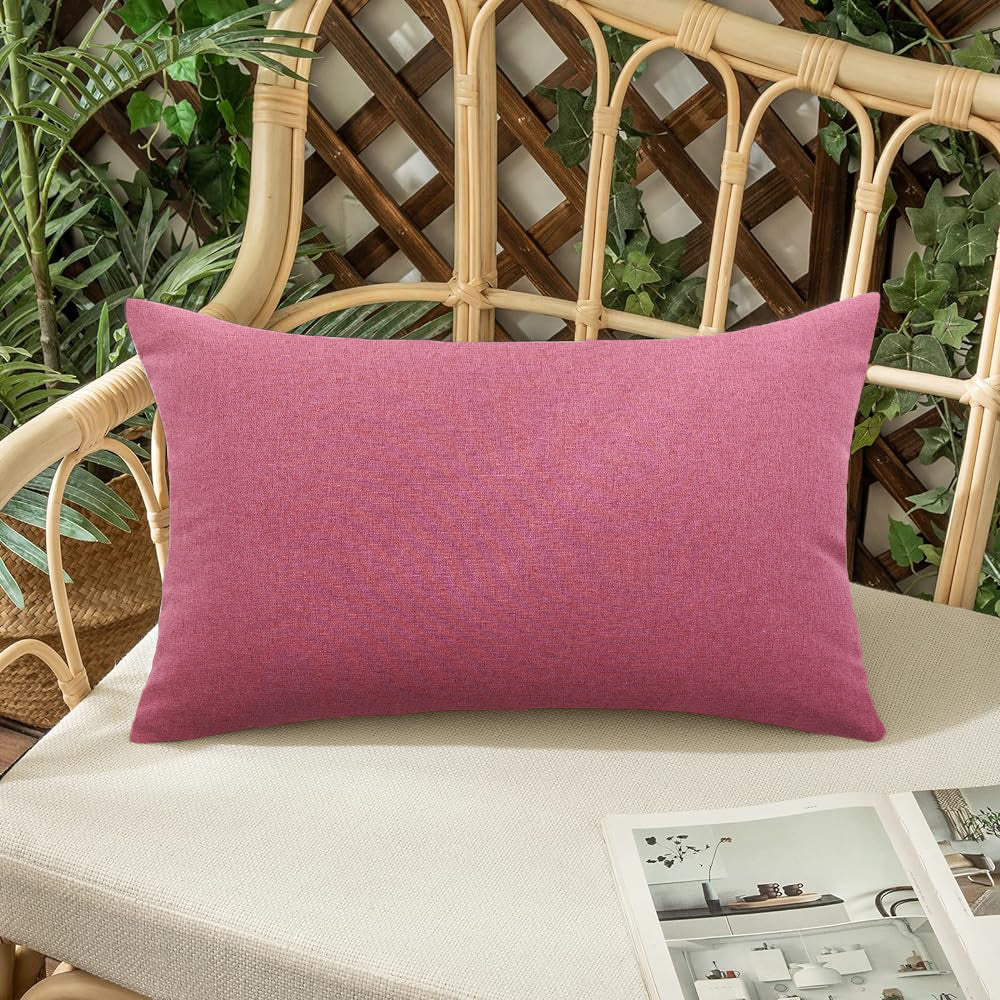 Pack of 1 Solid Color Outdoor Waterproof Throw Pillow Square 18"x18" or Rectangle 12"x20" - Image 120
