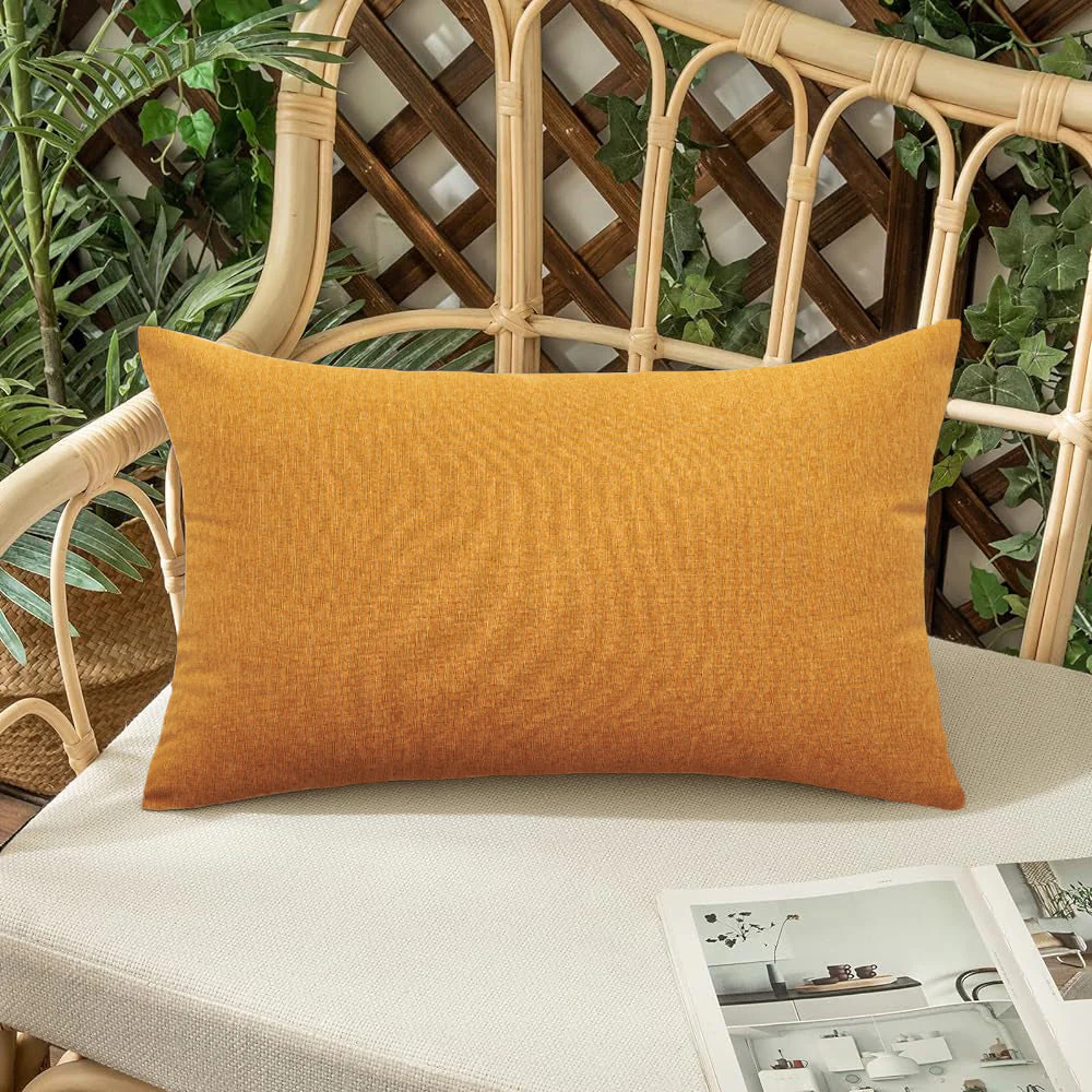 Pack of 1 Solid Color Outdoor Waterproof Throw Pillow Square 18"x18" or Rectangle 12"x20" - Image 129