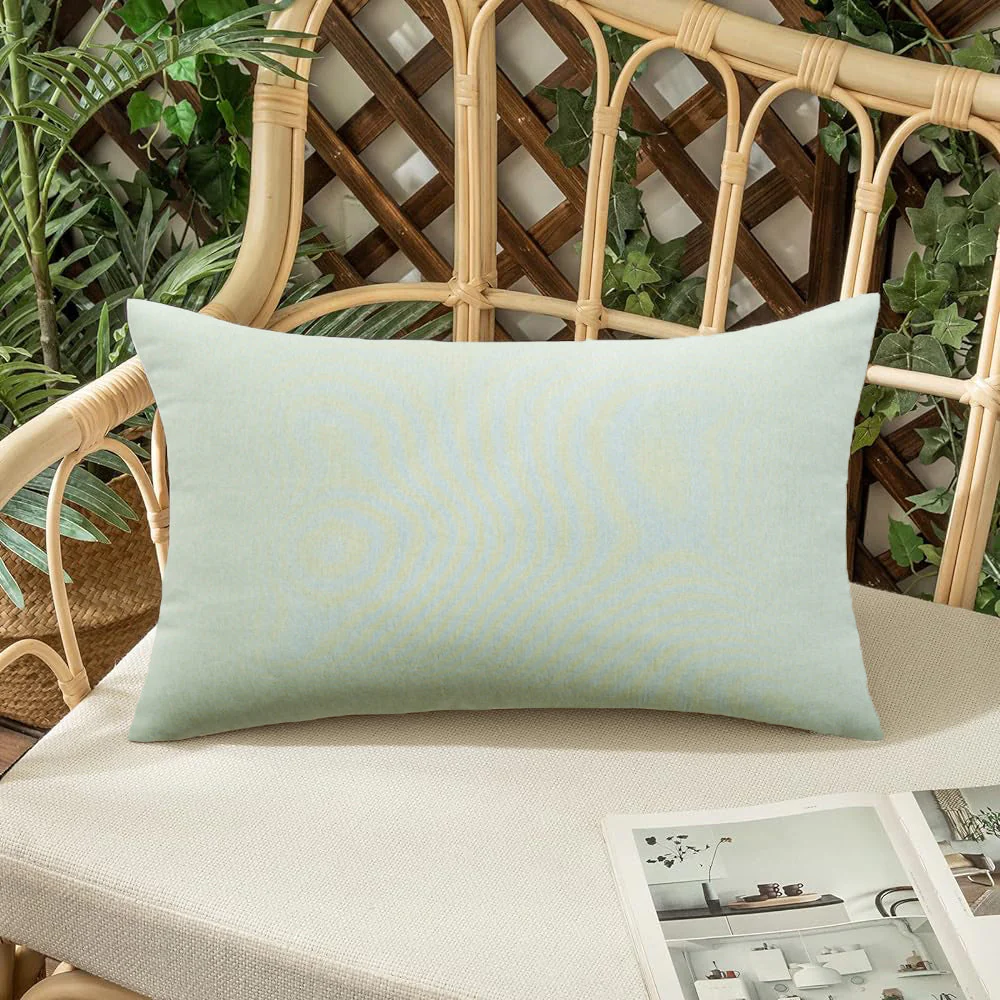 Pack of 1 Solid Color Outdoor Waterproof Throw Pillow Square 18"x18" or Rectangle 12"x20" - Image 14
