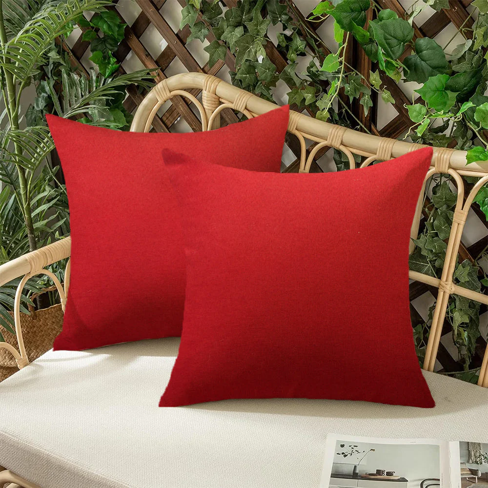Pack of 1 Solid Color Outdoor Waterproof Throw Pillow Square 18"x18" or Rectangle 12"x20" - Image 22