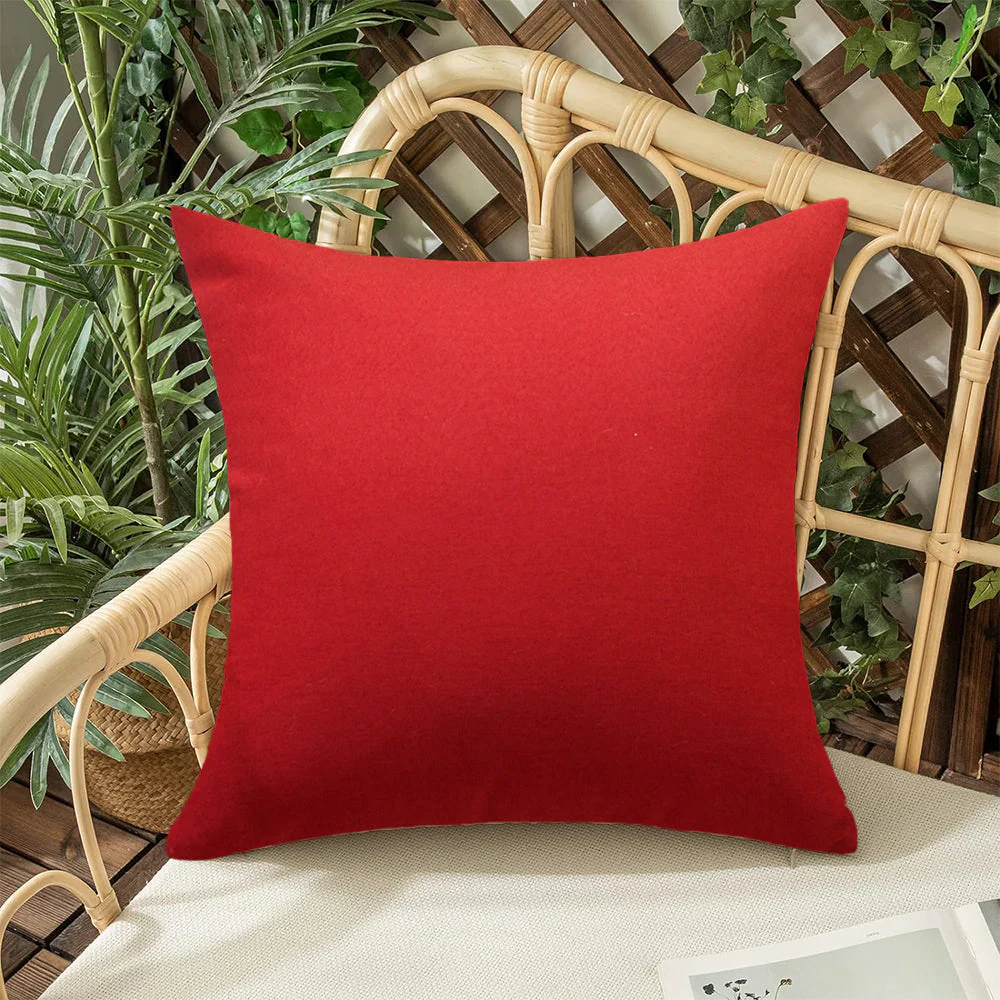 Pack of 1 Solid Color Outdoor Waterproof Throw Pillow Square 18"x18" or Rectangle 12"x20" - Image 23