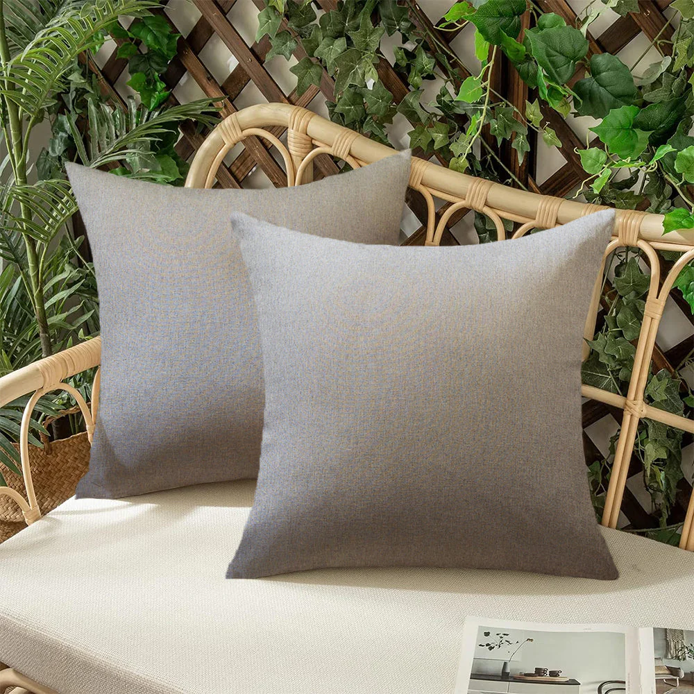 Pack of 1 Solid Color Outdoor Waterproof Throw Pillow Square 18"x18" or Rectangle 12"x20" - Image 24