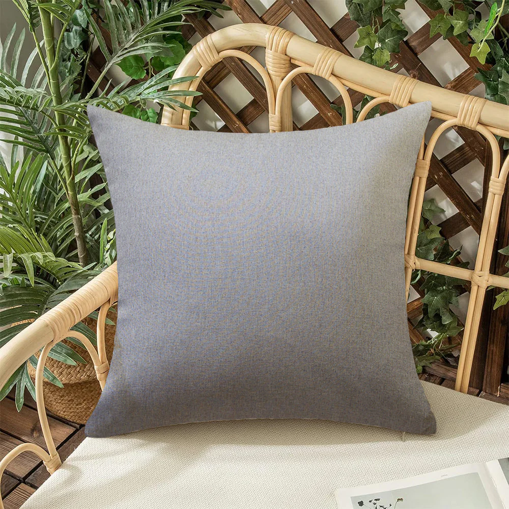 Pack of 1 Solid Color Outdoor Waterproof Throw Pillow Square 18"x18" or Rectangle 12"x20" - Image 25