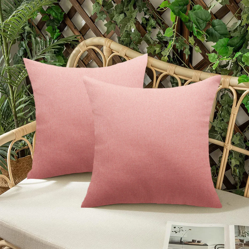 Pack of 1 Solid Color Outdoor Waterproof Throw Pillow Square 18"x18" or Rectangle 12"x20" - Image 34