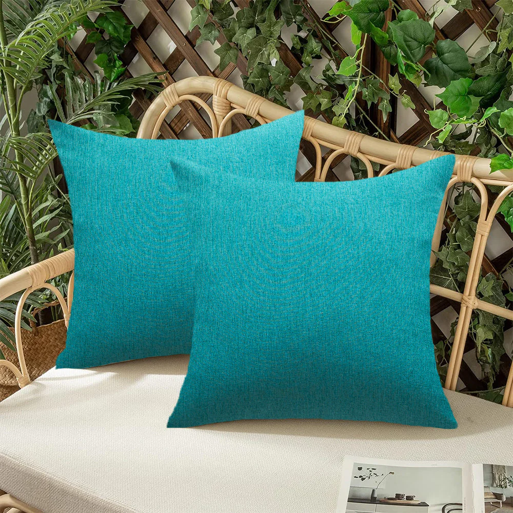 Pack of 1 Solid Color Outdoor Waterproof Throw Pillow Square 18"x18" or Rectangle 12"x20" - Image 40