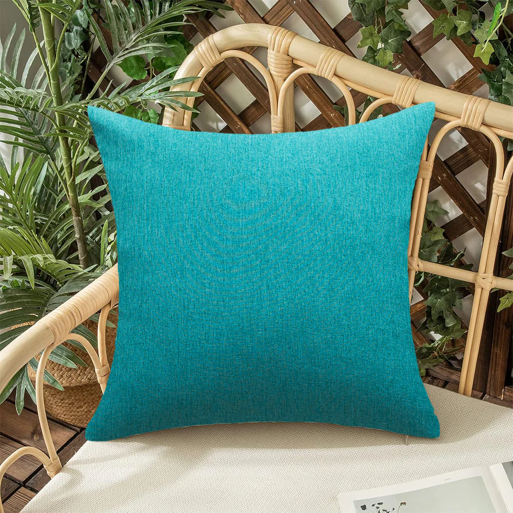 Pack of 1 Solid Color Outdoor Waterproof Throw Pillow Square 18"x18" or Rectangle 12"x20" - Image 41