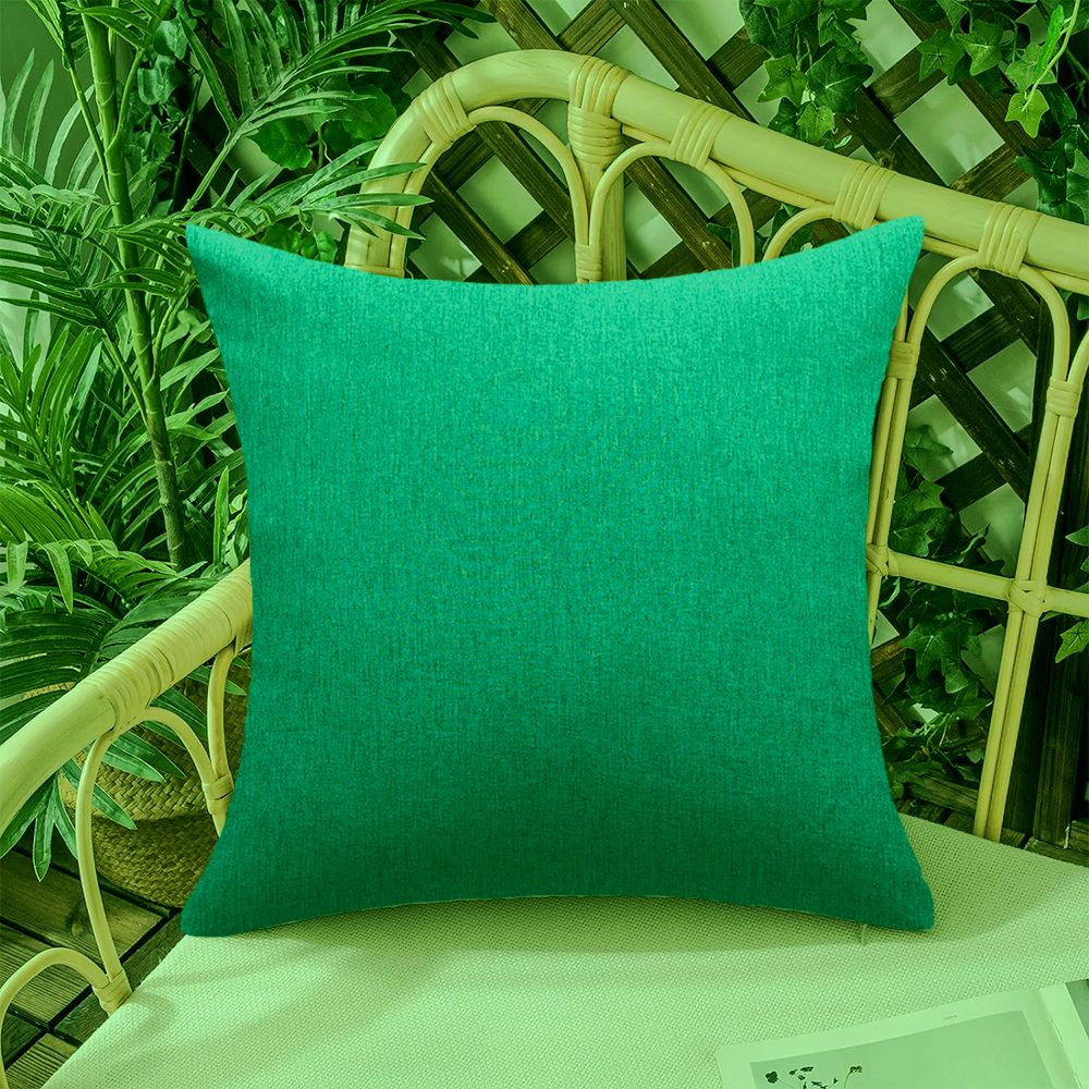 Pack of 1 Solid Color Outdoor Waterproof Throw Pillow Square 18"x18" or Rectangle 12"x20" - Image 42