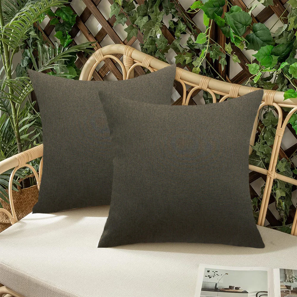Pack of 1 Solid Color Outdoor Waterproof Throw Pillow Square 18"x18" or Rectangle 12"x20" - Image 44