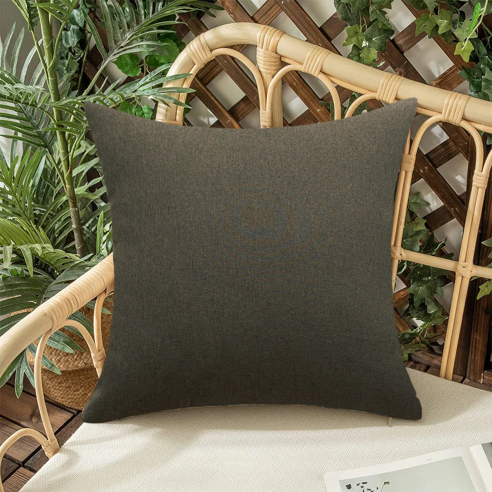 Pack of 1 Solid Color Outdoor Waterproof Throw Pillow Square 18"x18" or Rectangle 12"x20" - Image 45