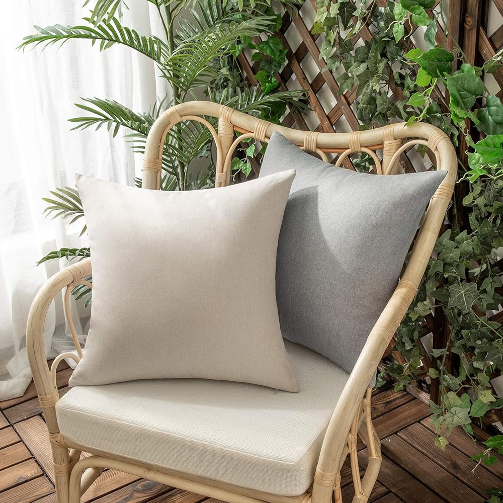 Pack of 1 Solid Color Outdoor Waterproof Throw Pillow Square 18"x18" or Rectangle 12"x20" - Image 53