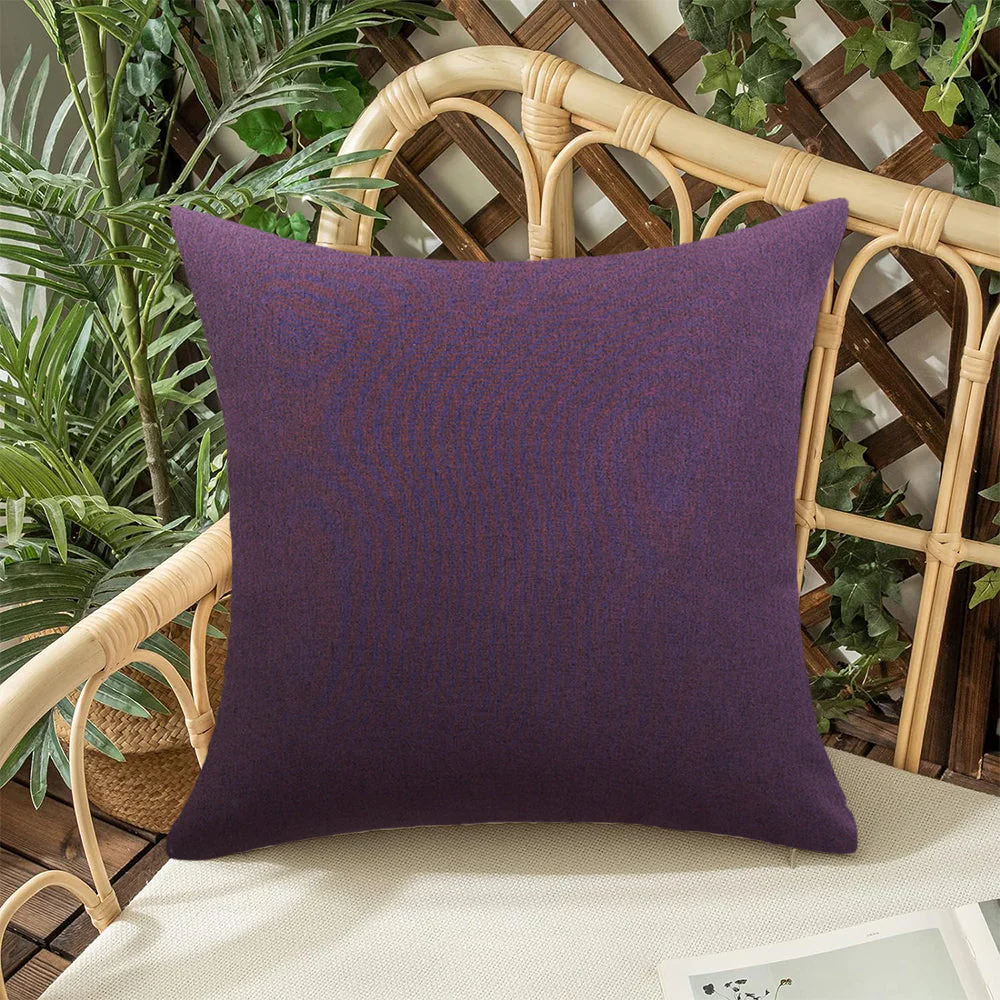 Pack of 1 Solid Color Outdoor Waterproof Throw Pillow Square 18"x18" or Rectangle 12"x20" - Image 60
