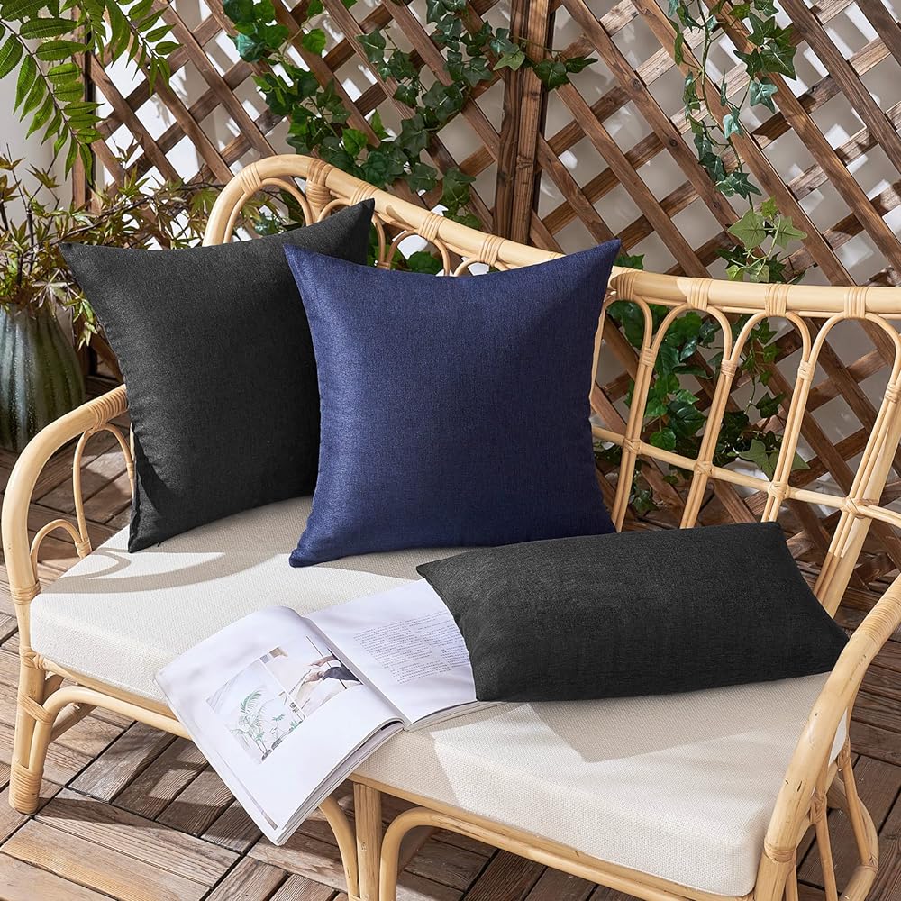 Pack of 1 Solid Color Outdoor Waterproof Throw Pillow Square 18"x18" or Rectangle 12"x20" - Image 67